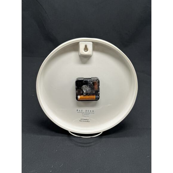 RAE DUNN Clock Artisan Collection "Noon, Midday, Evening, Night”Ceramic Clock - Picture 3 of 5